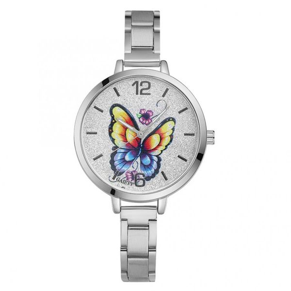 

gaiety women cute lovely dial fine alloy strap quartz watch analog dress jewelry wristwatch, Slivery;brown