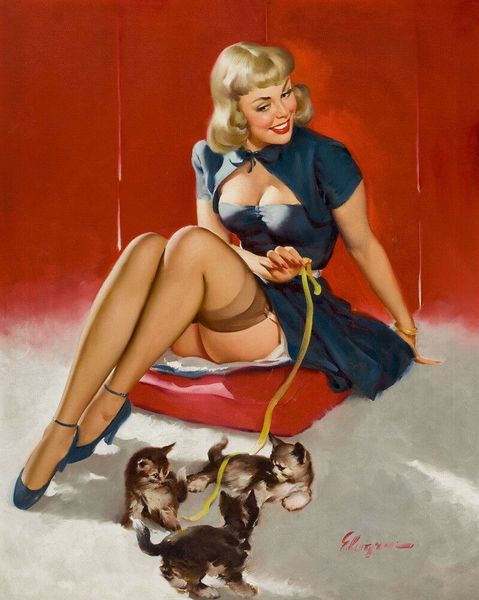 

gil elvgren some cute tricks home decor handcrafts /hd print oil painting on canvas wall art canvas pictures 200213