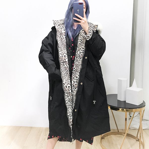 

2020 thick winter women down coat female long down parkas real natural raccoon fur collar duck down jacket female solid outwear, Black