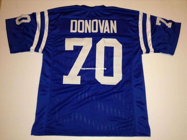 

retro custom sewn stitched #70 art donovan blue mitchell & ness jersey s-5xl,6xl men's football jerseys running, Gray