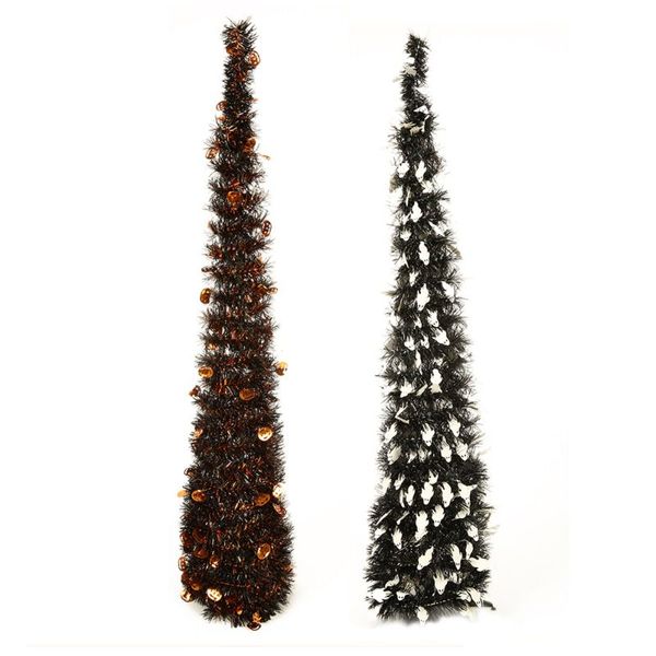 

easy-assembly collapsible tower-shaped christmas tree tinsel coastal christmas tree assorted pine trees for 2018 xmas decoration