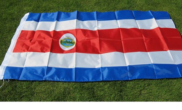 Bandeira de Costa Rica 3x5ft bandeira Polyester Flyingn Hanging qualquer estilo Impresso bandeira personalizada Bandeira CRC Flags Drop Shipping