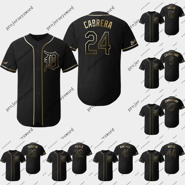 

Detroit 24 Miguel Cabrera 2019 Golden Edition Jersey Zimmermann Niko Goodrum Michael Fulmer Jeimer Candelario Tigers Baseball Jerseys