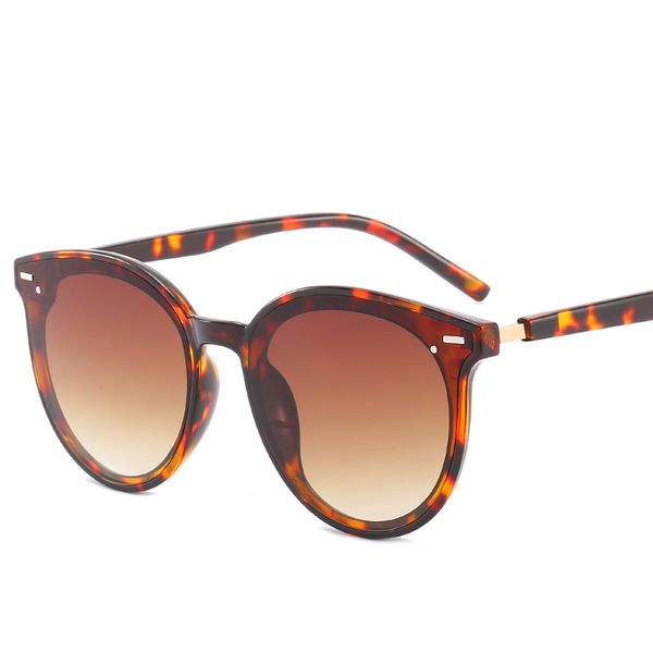 

high-end women's round frame sunglasses fashion brand designer women's sunglasses retro sports ladies gold frame sunglasses new, White;black