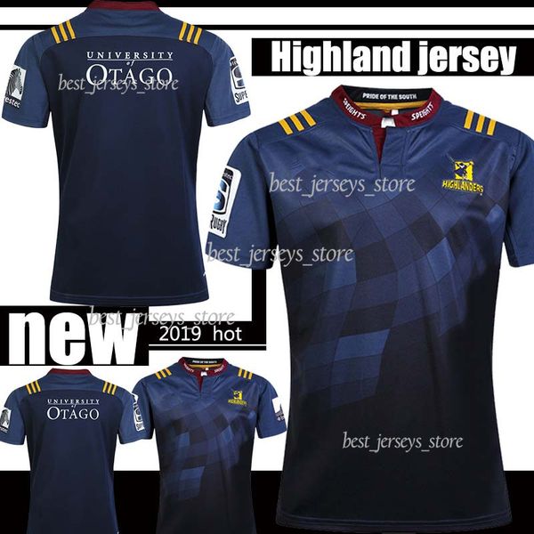 

Thai 2019 Highlanders Super Rugby Home Jersey New Zealand Super Rugby Union Highlander High-temperature nrl rugby shirts