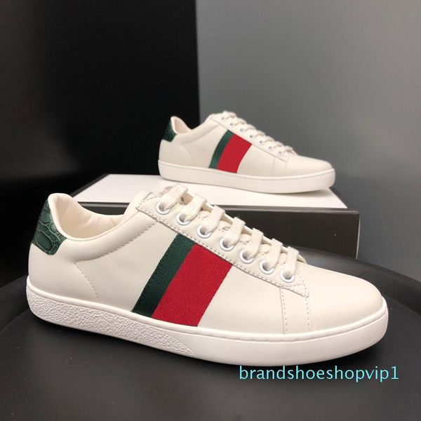 

designer shoes ace luxury embroidered white tiger bee snake shoes genuine leather designer sneaker mens women casual shoes t05, Black