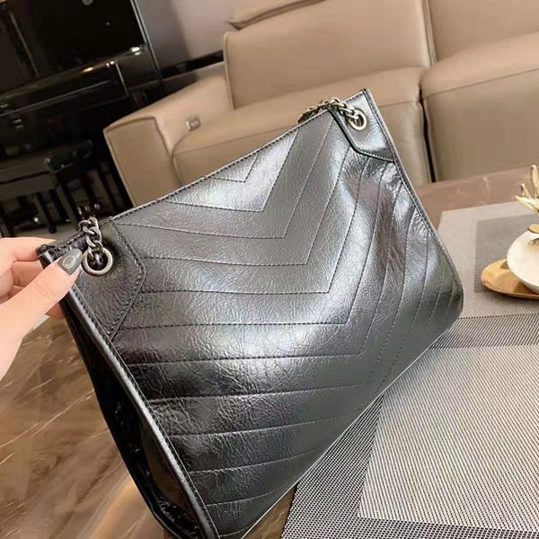 

oil paper joker new wax genuine women leather handbag shoulder bags chain oblique single grain package designer locomotive tote handbag lhnq