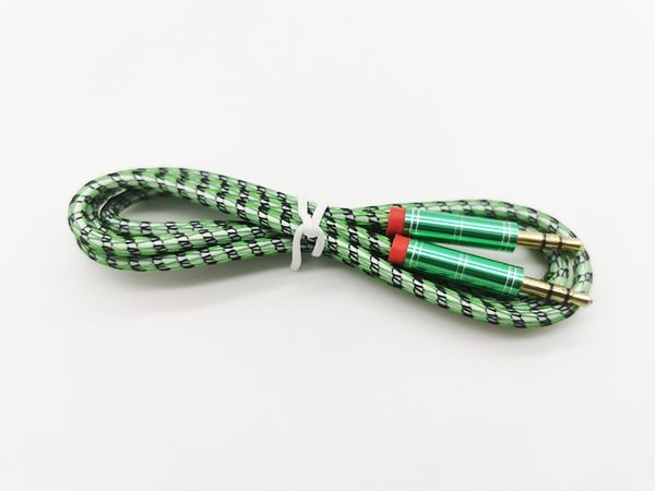 

1м / 3 фута od 3,8 3,5 ткань плетеный нейлон штыревыми aux audio cable 20