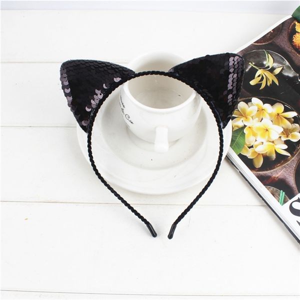 

cute cat ears headband baby girls hairbands korean children princess kids hair accessories scrunchie christmas gift, Slivery;white