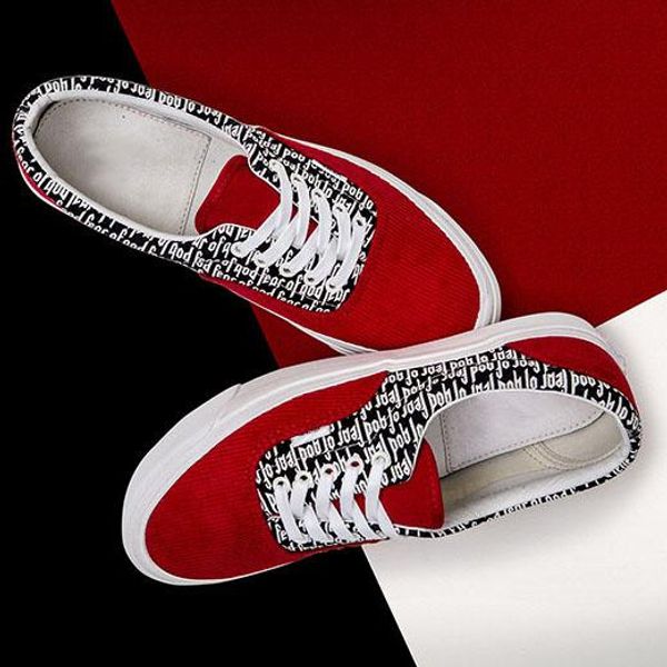 

new fear of god x pacsun era 97 reissue canvas shoes men women casual shoes red white sport sneaker shoes 36-44 l14, Black