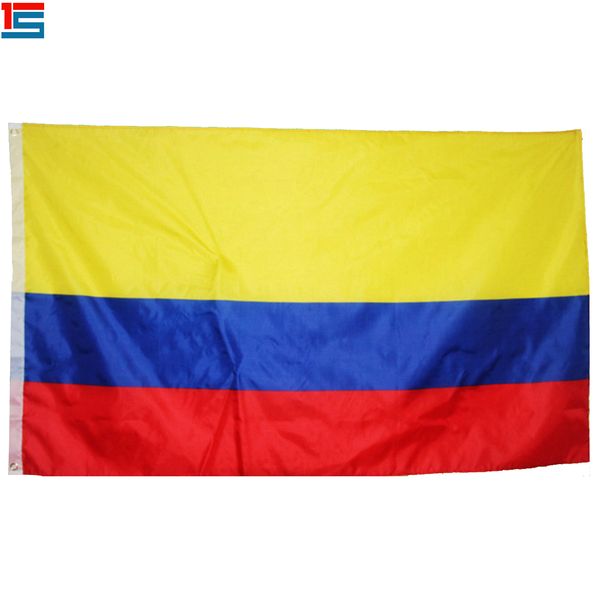 

digital printing colombia flag 90 x 150 cm polyester national country flag banner with two grommets