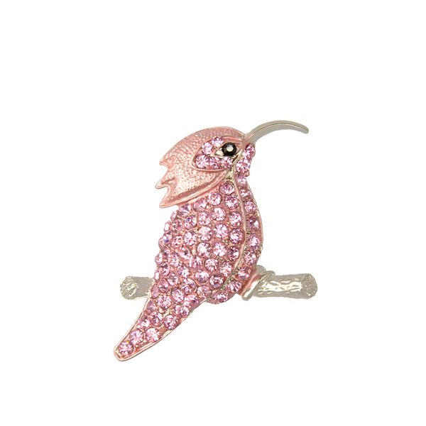 

wedding bridal women's pink crystal cute trochilidae brooch pin gift, Gray