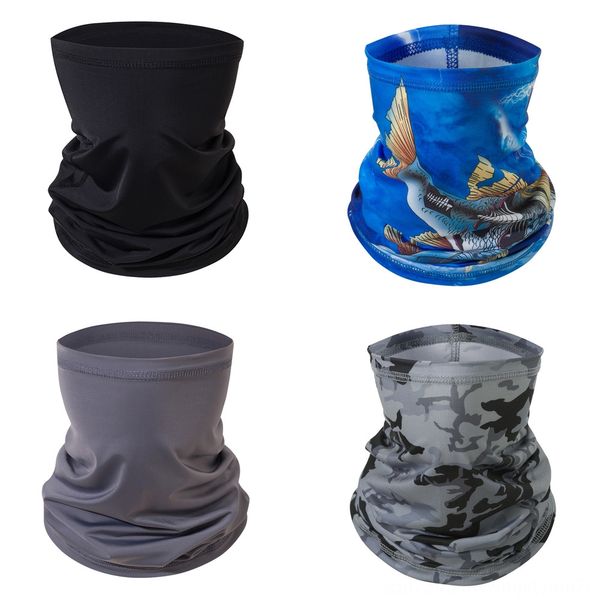 

bkrlq outdoor uv protection outdoor cycling sportswear scarf bandana triangle headband scarf sunscreen riding face mask men's bicycle, Black