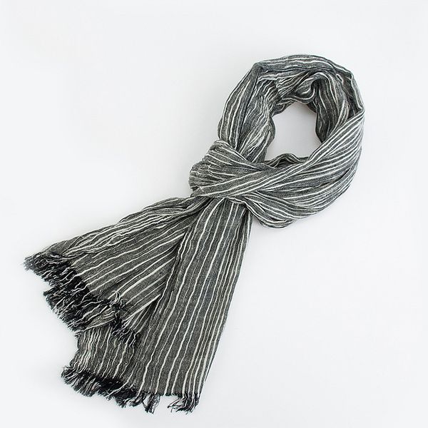

brand striped scarf spring autumn warm soft scarves women retro shawls cotton tassel scarves bufandas, Blue;gray