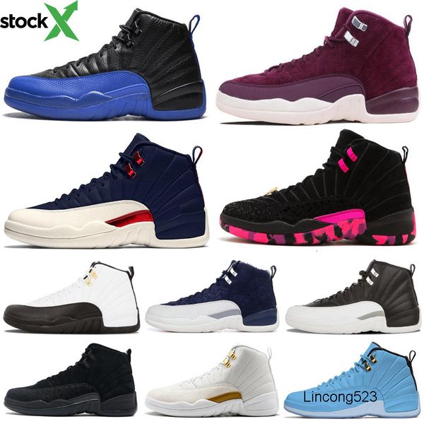 

fashion jordon basketball shoes 12 12s men shoe doernbecher wings reverse taxi game royal french blue mens trainers outdoor sports sneakers, Black