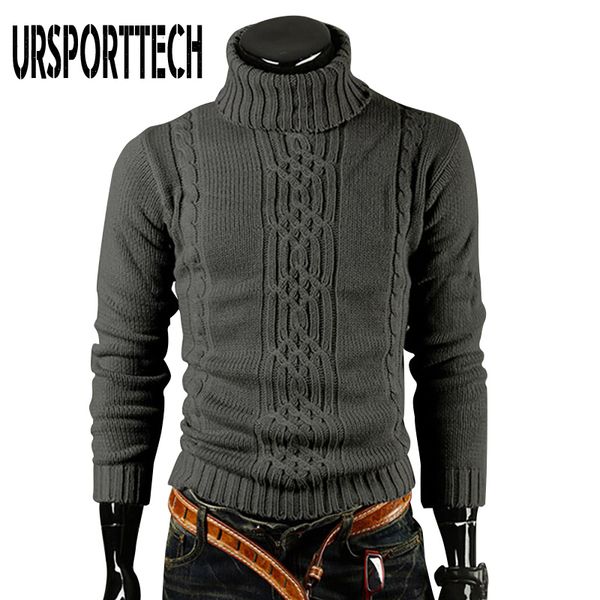 

ursporttech autumn winter men turtleneck sweater pullover high lapel pullover jacquard sweater men's linen turtle neck sweaters, White;black