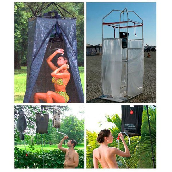 

40l portable solar heating hiking camping shower bag environmental pvc material bag outdoor washing