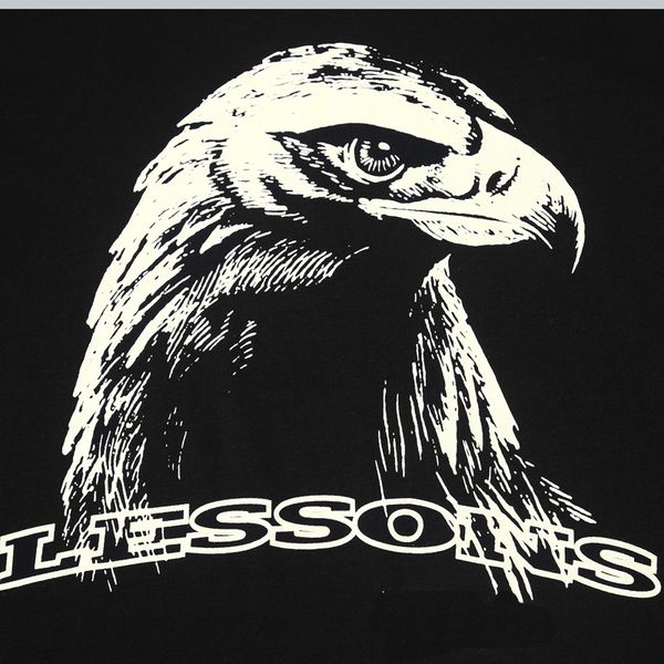 

20ss eagle printed high street men women t-shirt cartoon t-shirt fashion simple hip hop short sleeves summer casual loose tee, White;black