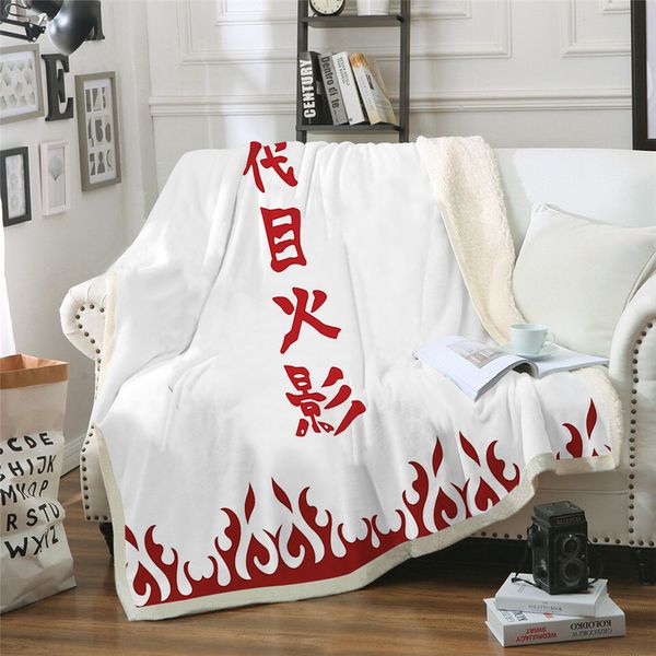 

sofa cushion yoga mat blanket picnic blanket thick double-layer plush naruto namikaze minato 3d print carry tapestry