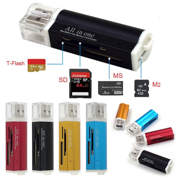 

sales of multiple, 1 usb 2.0 micro sdhc tf m2 mmc ms fm memory reader