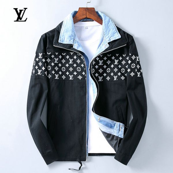 

новая куртка на молнии карман на открытом воздухе пальто европейской роскоши куртки мужские случайные моды роскошь пальто итальянский дизайн, Black;brown