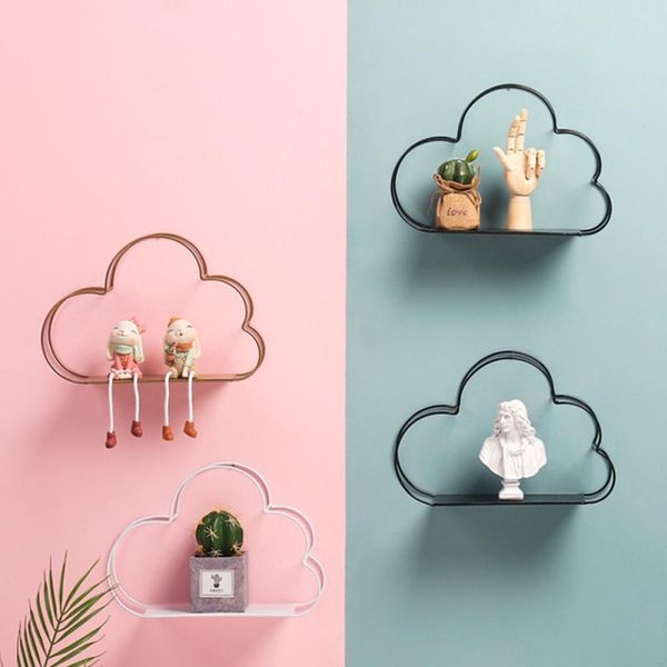 

organization storage rack wall mounted decorative cloud-shaped wrought iron