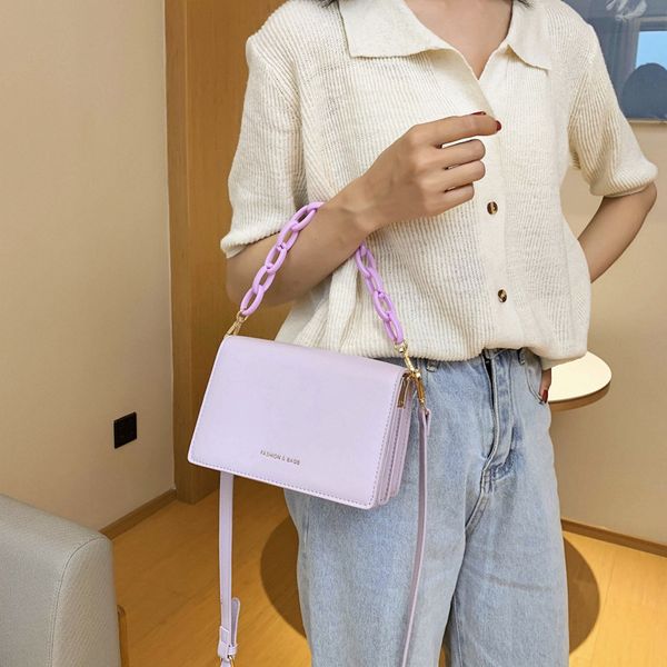

bag for women original design 2020 new stylish simple square bag chain shoulder messenger