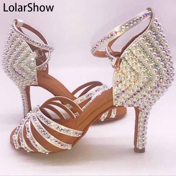 

set auger shoes chaussure de danse femme women professional dancing shoes ballroom dancing rhinestone salsa dance