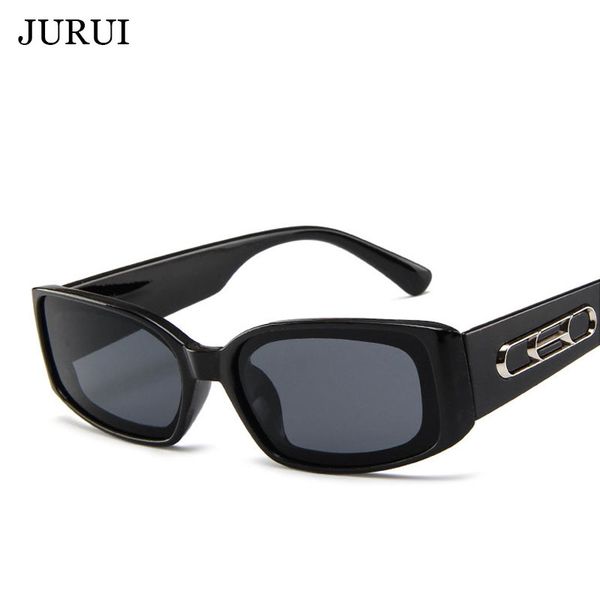 

new fashion small square sunglasses brand designer rectangle retro men black eyewear woman candy color sun glasses, White;black