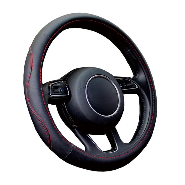 

three-dimensional pu leather car steering wheel cover 37-38cm 14.5 "-15" for braid on steering-wheel car styling 6 color