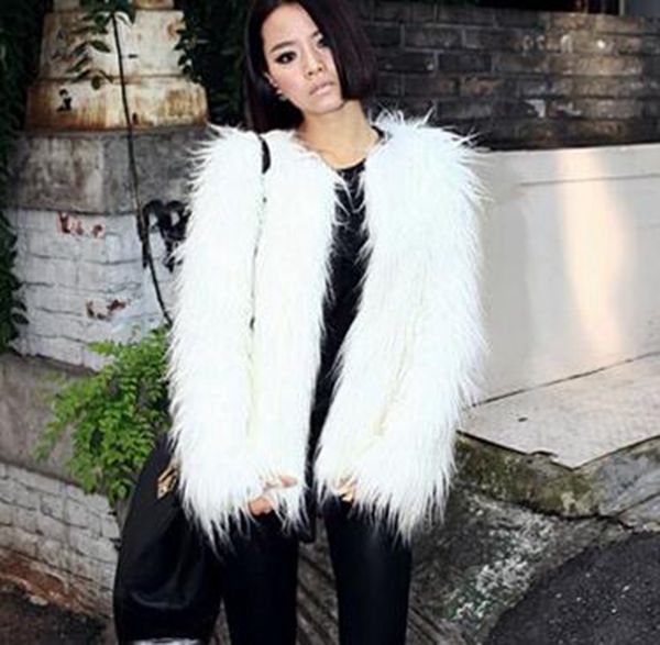 

woman chun qiu han edition europe and american new fund vogue tide high-quality goods individual character short money furs coat / s-2xl, Black