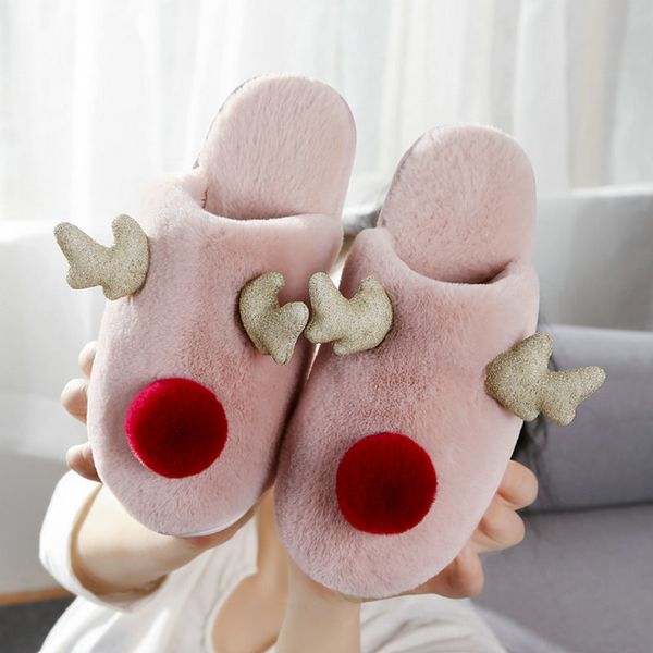 

plus size 36-55 nice new autumn winter women wings slippers flat heels sweet plush shoes woman young girls home use fur loafer, Black