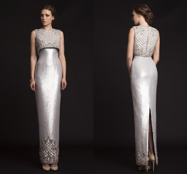

2019 новые роскошные вечерние платья krikor jabotian блестки бисероплетение атласная оболочка сшитое на заказ серебряные платья выпускного в, Black;red