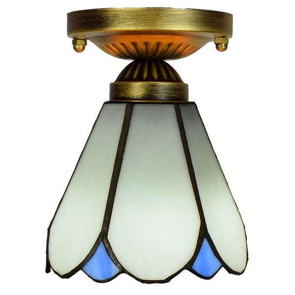 

modern minimalist white ceiling aisle balcony bay window small ceiling lamp tiffany style stained glass ceiling lights tf093