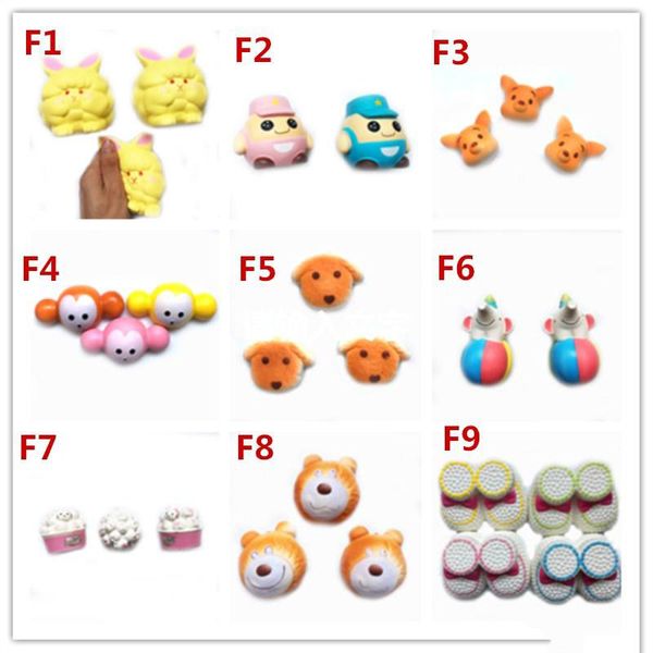 

2017 style garfield elephants dog squishy toy slow rising soft squeeze cute cell phone strap gift stress for children decompression toys
