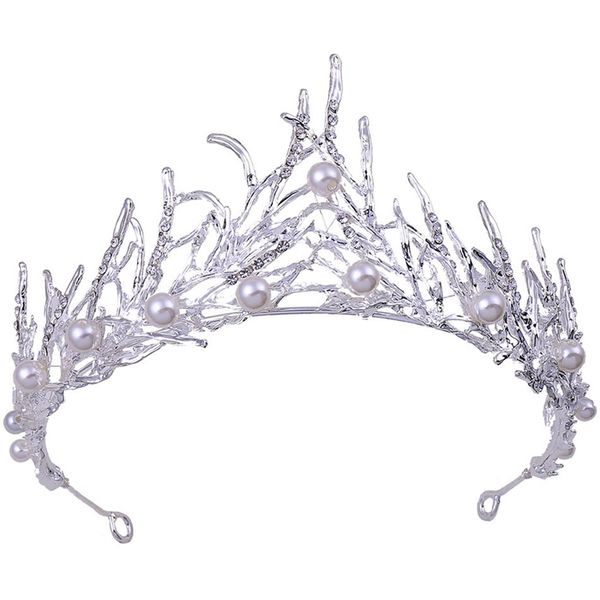 

fashion flame crown headdress crystal crown rhinestone bridal hair accessories headband wedding jewelry, Golden;white