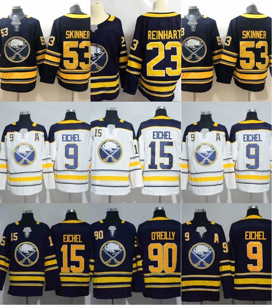 

Mens Buffalo Sabres 9 Jack Eichel 53 Jeff Skinner 4 Zach Bogosian 5 Matt Tennyson 35 Linus Ullmark Hockey Jerseys Cheap White Red