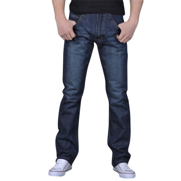 

men's pants slim fit denim scratched pure color cotton vintage wash hip hop work trousers jeans more sizes, Black