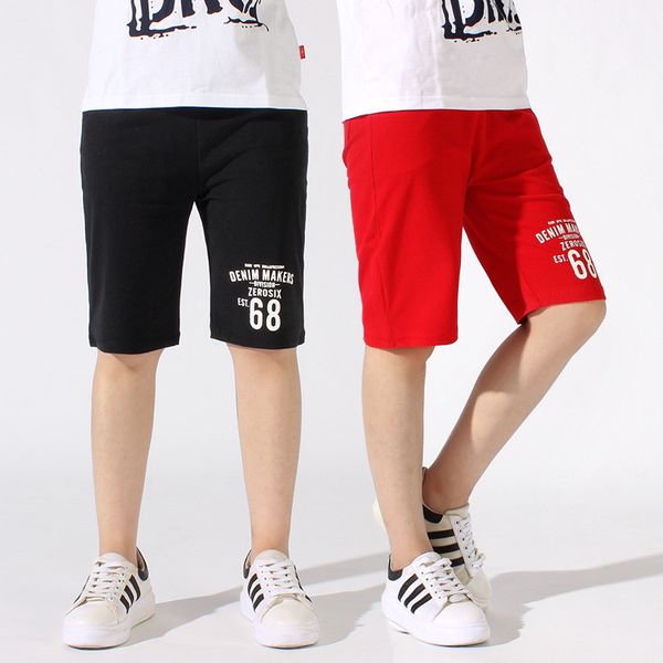 

детские мальчиков шорты 2019 summer детские printting письмо повседневный спортивные брюки для мальчиков 6 8 10 12 14 лет wear dwq104, Black