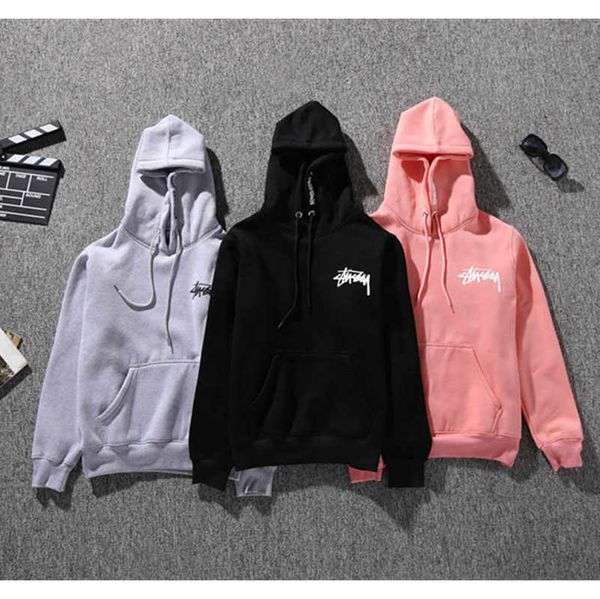 

luxury designer men women couple hoodies casual fleece brand men women hooded sweatshirts long sleeve couples streetwear hoodies size s-xl, Black