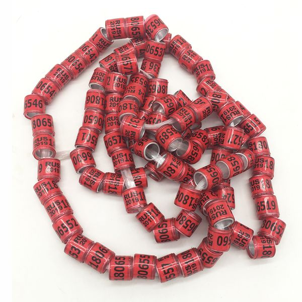 

50 pcs 2019 multicolor pigeon foot ring with rus earrings quality durable bird ring racing pigeon foot ring bird tools