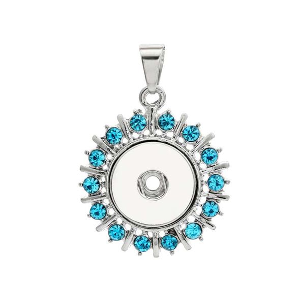 

мода сменный металл цветочный имбирь кристалл ожерелье 173 fit 18 мм оснастки кнопку ожерелье шарм ювелирные изделия для женщин подарок, Silver