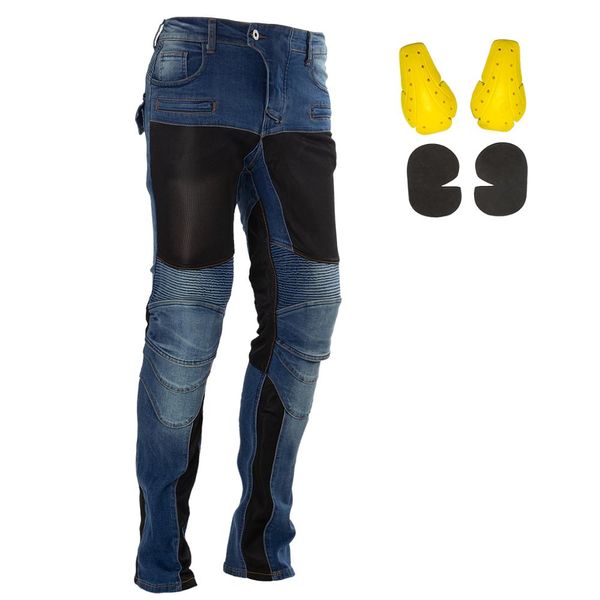 

2019 summer men motorcycle riding pants moto pantalon jeans protective pants motocross racing denim jeans with 4 x knee hip pads
