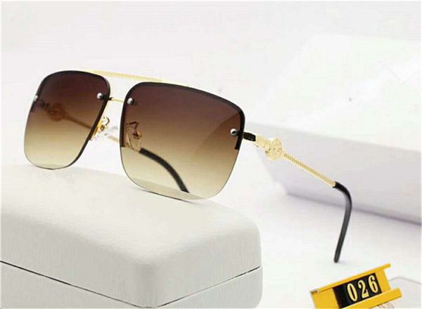 

fashion new sunglasses fashion super star brand designer super metal half frame frame uv400 luxury sunglasses-2, White;black