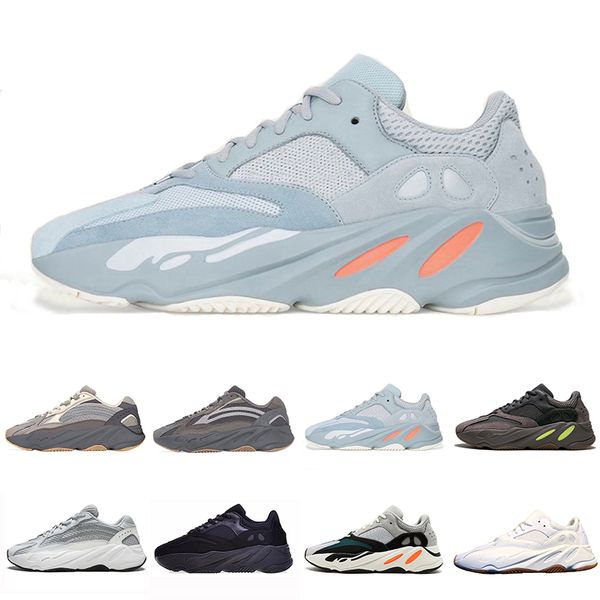 

New 700 Wave Runner Mauve Inertia Running Shoes With Box Kanye West Designer Shoes Men Women 700 V2 Static Sports Seankers Size 36-45