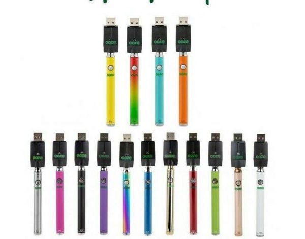 

Ooze bottom twi t battery 380mah preheating variable voltage preheat vv u b charger vape pen kit for 510 thick oil cartridge