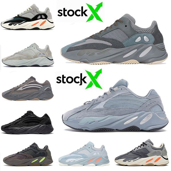 

kanye west 700 teal blue men women running shoes hospital blue magnet wave runner designer sport sneaker size 36-45