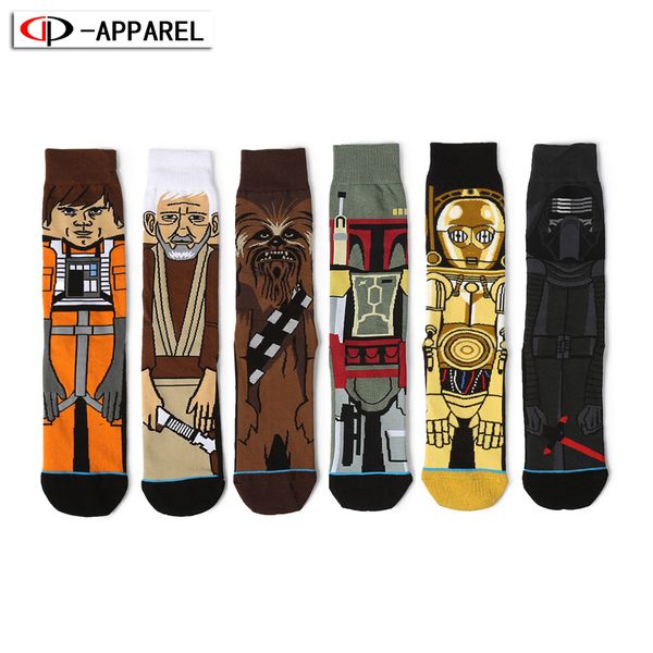 

2018 movie wars stockings for men women jedi order master yoda cosplay cotton funny tide long star socks, Black