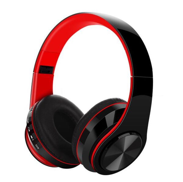 Wireless Bluetooth auriculares estéreo auriculares on ear plegable inalámbrico negro mp3