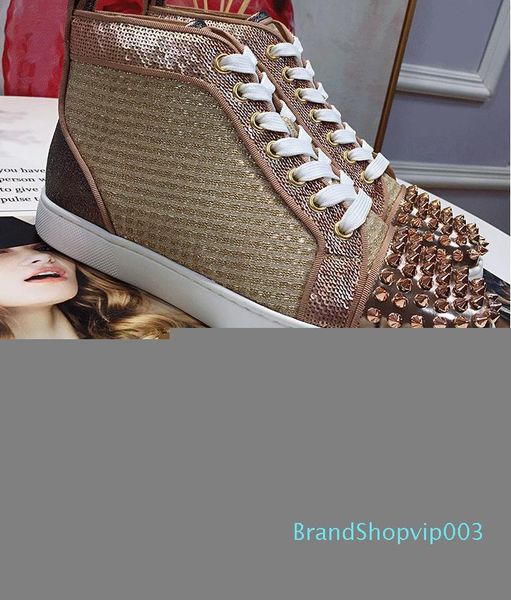 

new designer red bottom loafers men women genuine leather slip on platform casual sneakers studded spikes flats shoe wedding party shoes s02, Black
